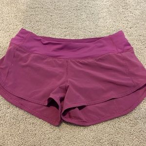 Vivid Plum 2.5” Lululemon shorts